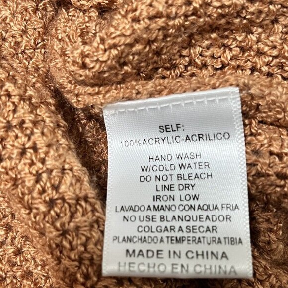 Listicle Womens Burnt Orange Wide Sweater Crew Neck Long Sleeve Size M EUC - Picture 11 of 12